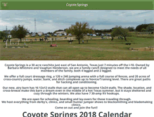 Tablet Screenshot of coyotespringstx.com